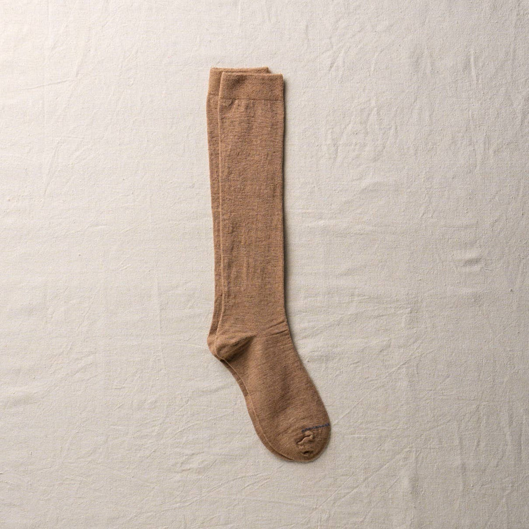 Organic Cotton Yak Knee Socks | Brown