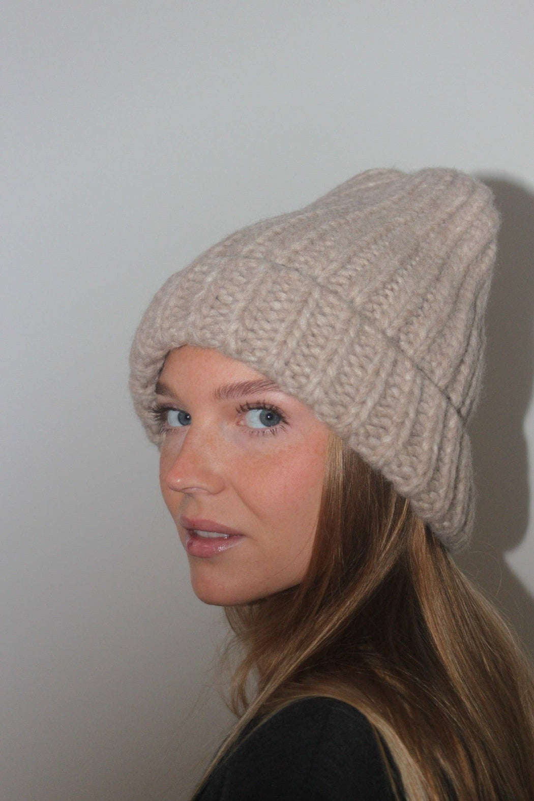 Frankie Knitted Alpaca Hat | Oat