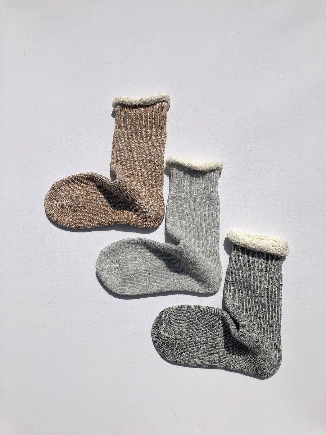 SUPER TERRY LOOP SOCKS | Light gray