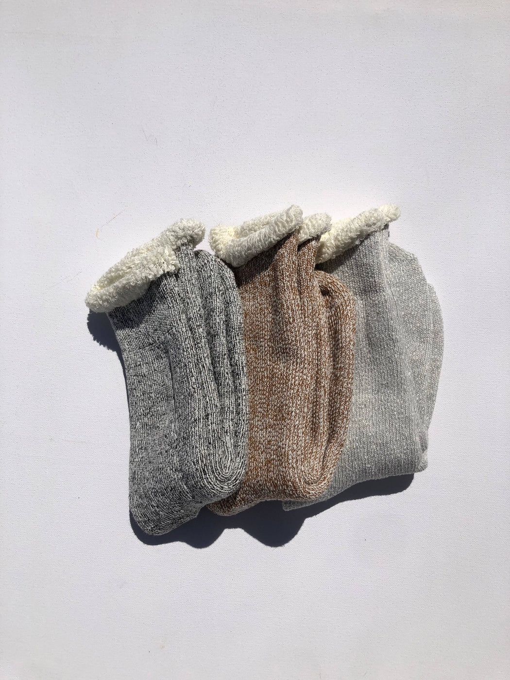 SUPER TERRY LOOP SOCKS | Light gray