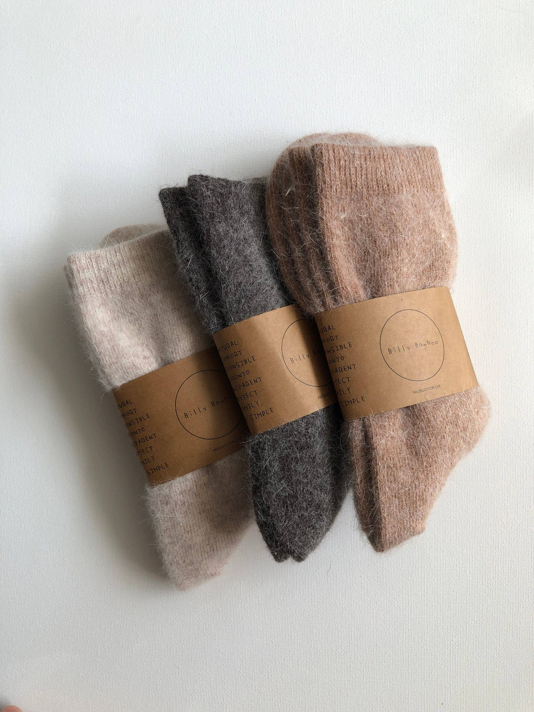 FLUFFY ANGORA SOCKS | Dark gray