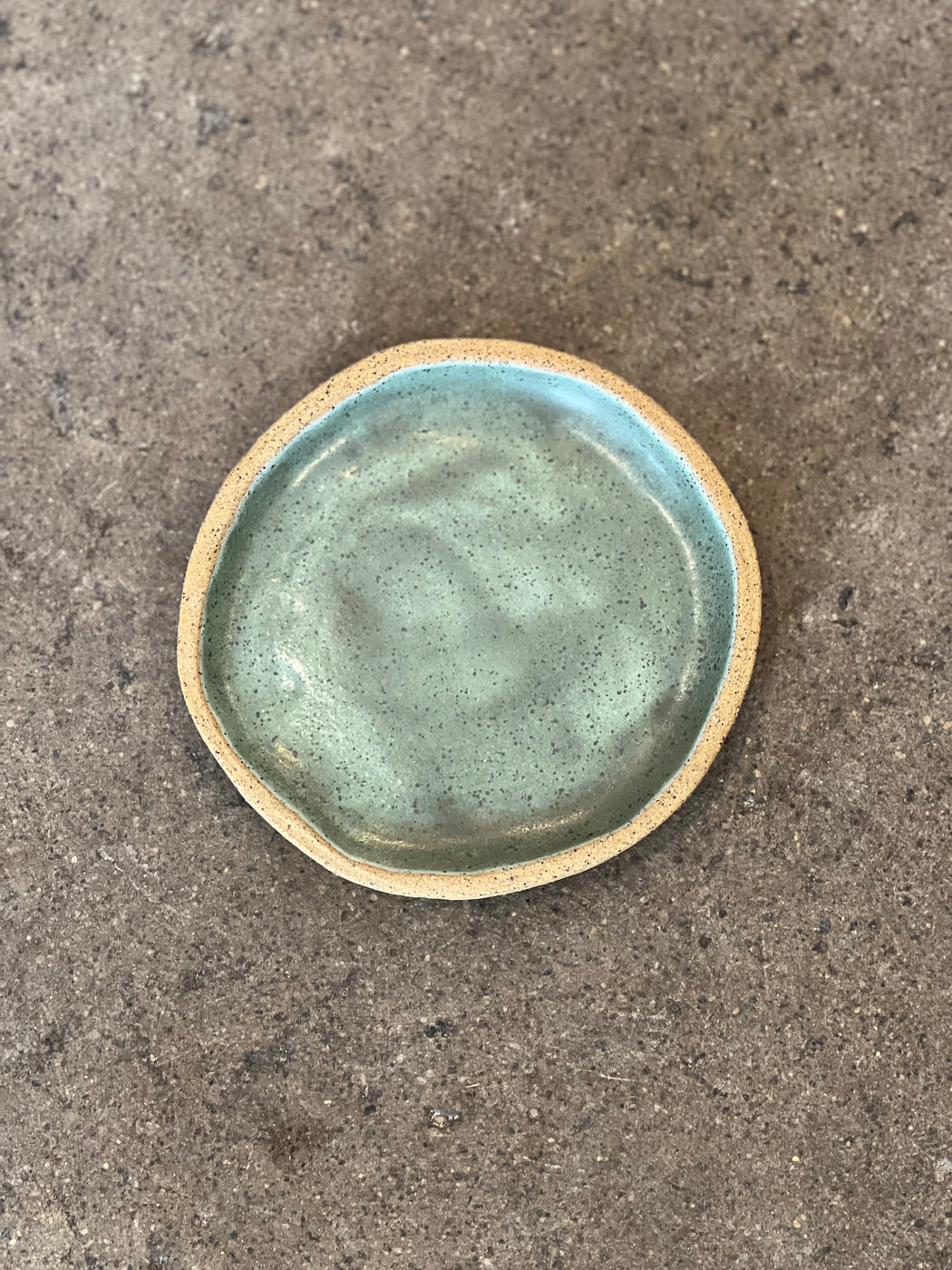 Ceramic Circle Tray | Art Deco Green