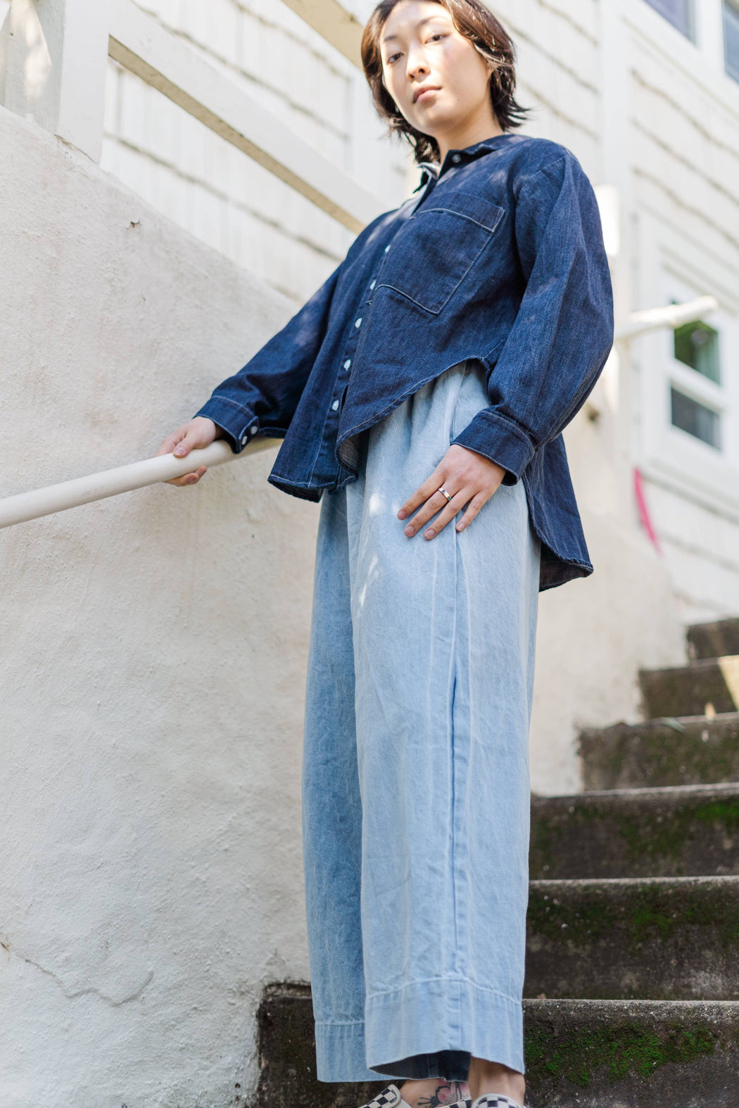 Nettle Studio | Mid Easy Pant | Light Wash Denim | Plus Size | Hazel & Rose | Minneapolis