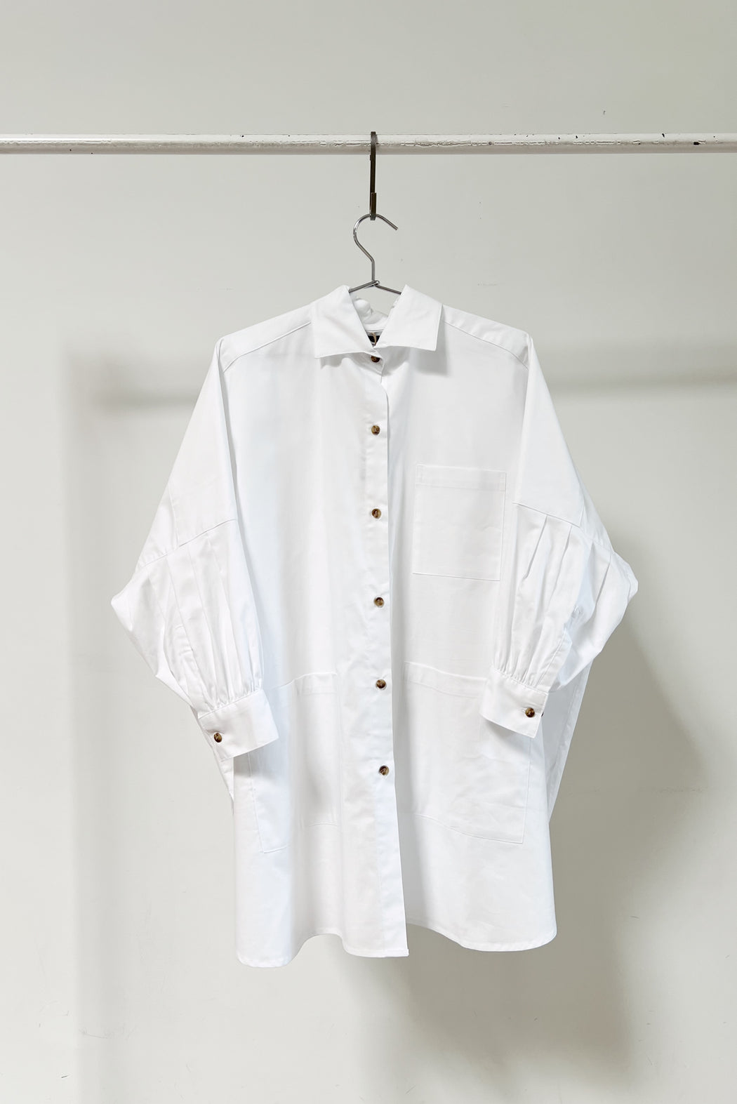 Organic Cotton Smock Blouse | White