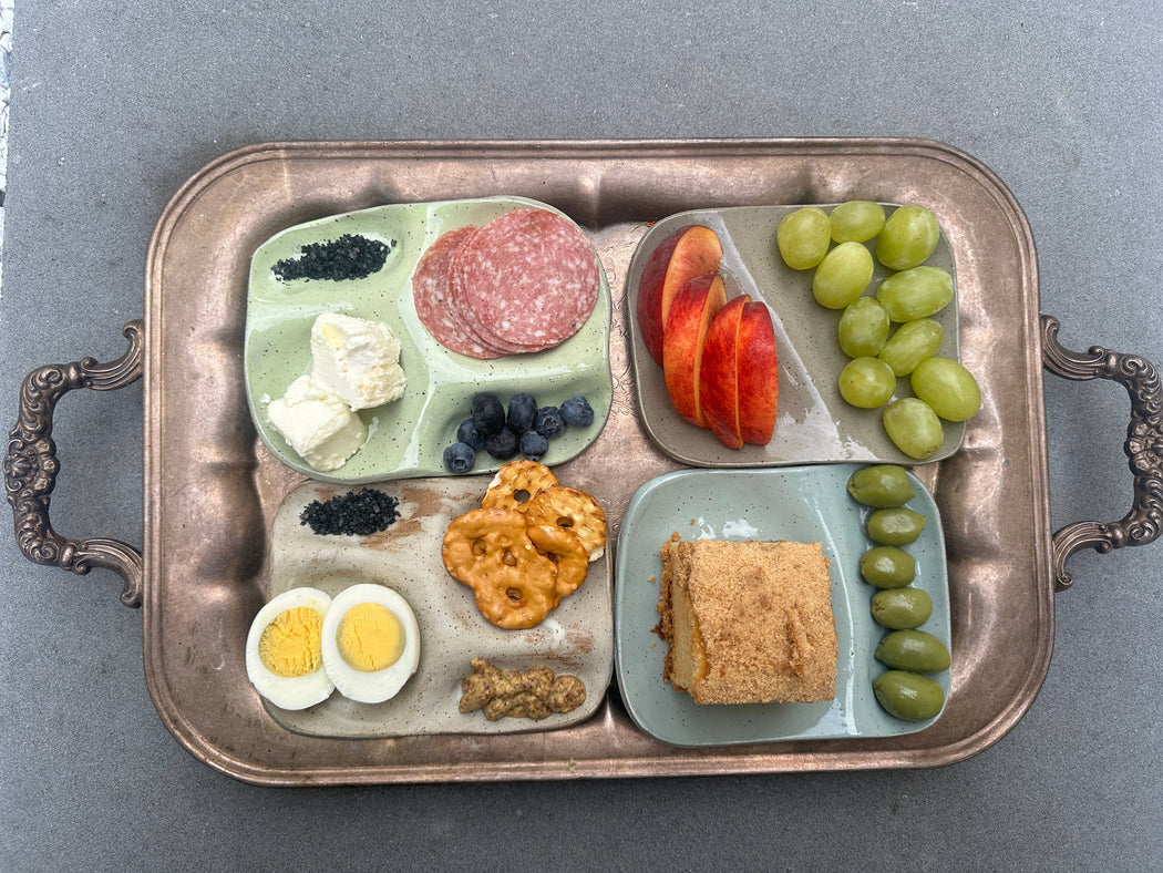 Ceramic Snack Plate | Light blue