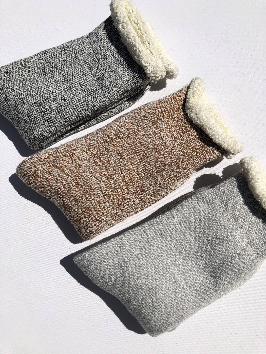 SUPER TERRY LOOP SOCKS | Light gray