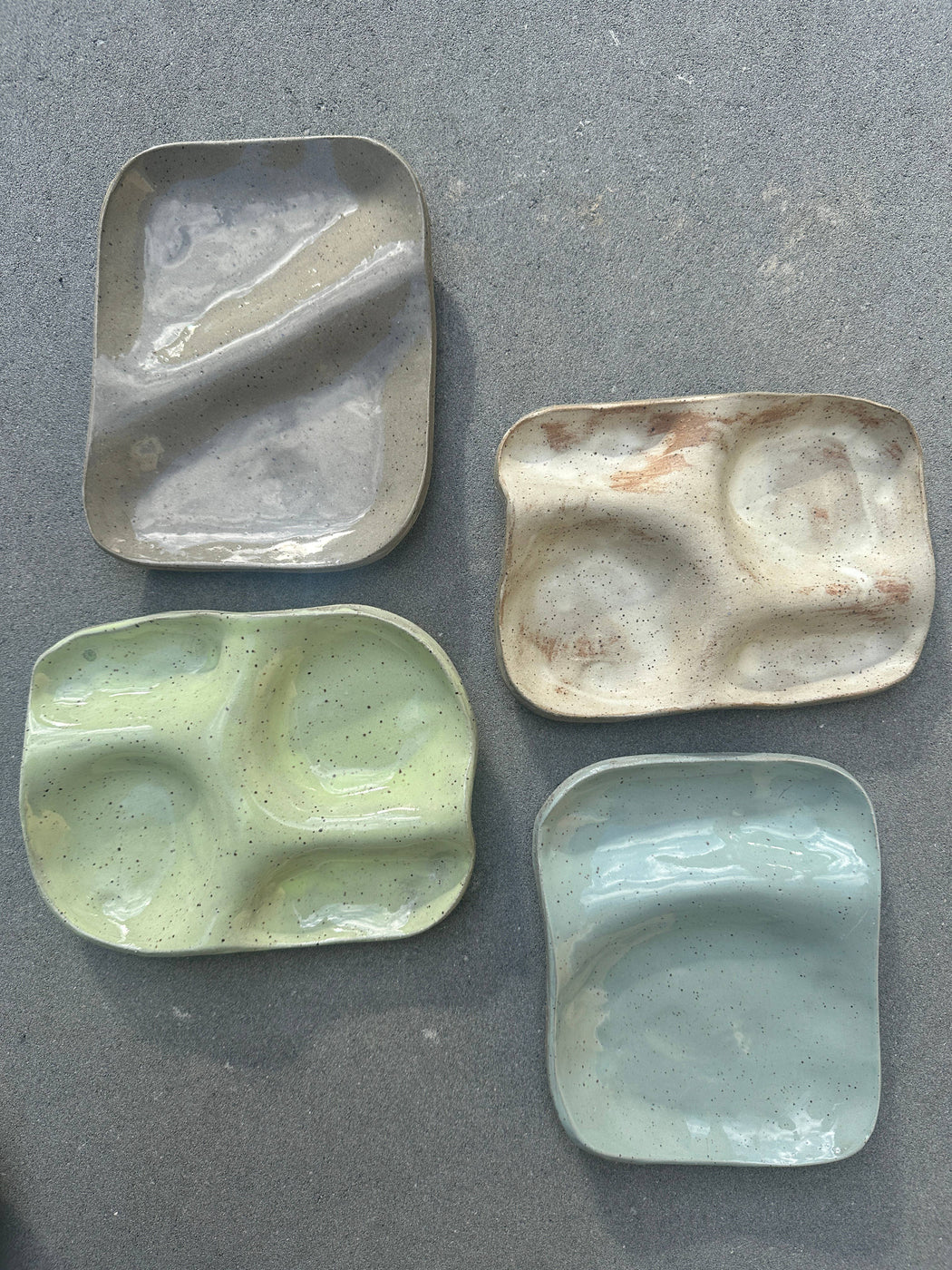 Ceramic Snack Plate | Grey