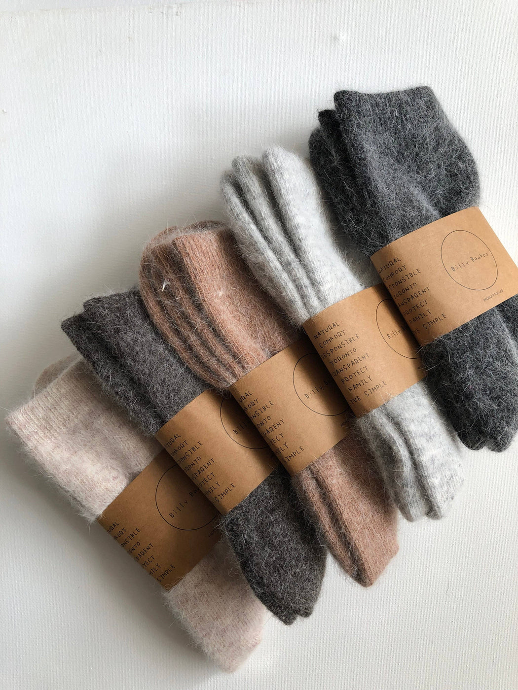 FLUFFY ANGORA SOCKS | Oat