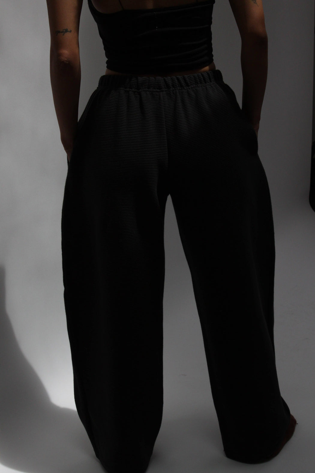 Na Nin | Camden Rippled Cotton Curve Pant | Faded Black | Plus Size | Hazel & Rose | Minneapolis