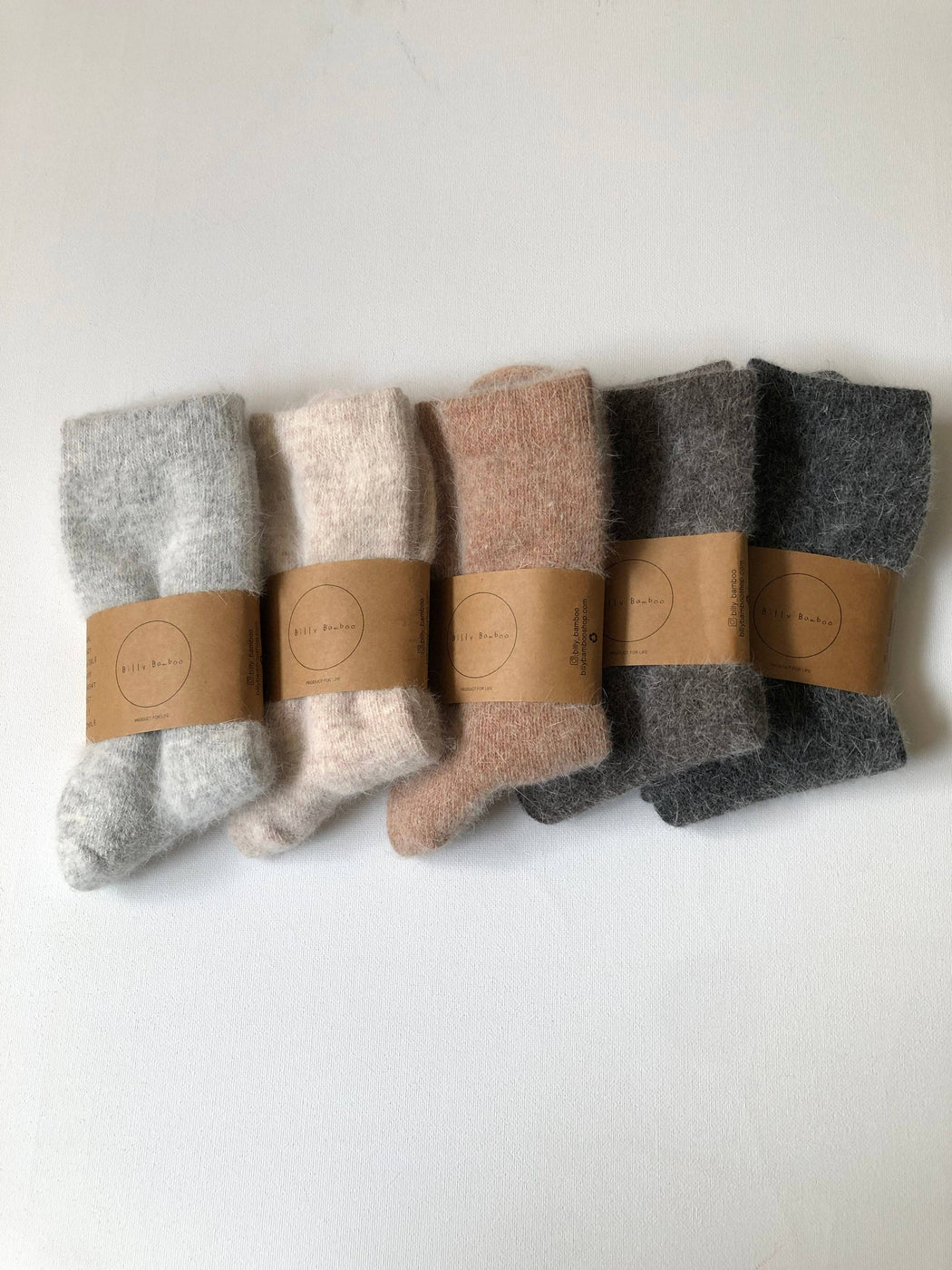 FLUFFY ANGORA SOCKS | Dark gray