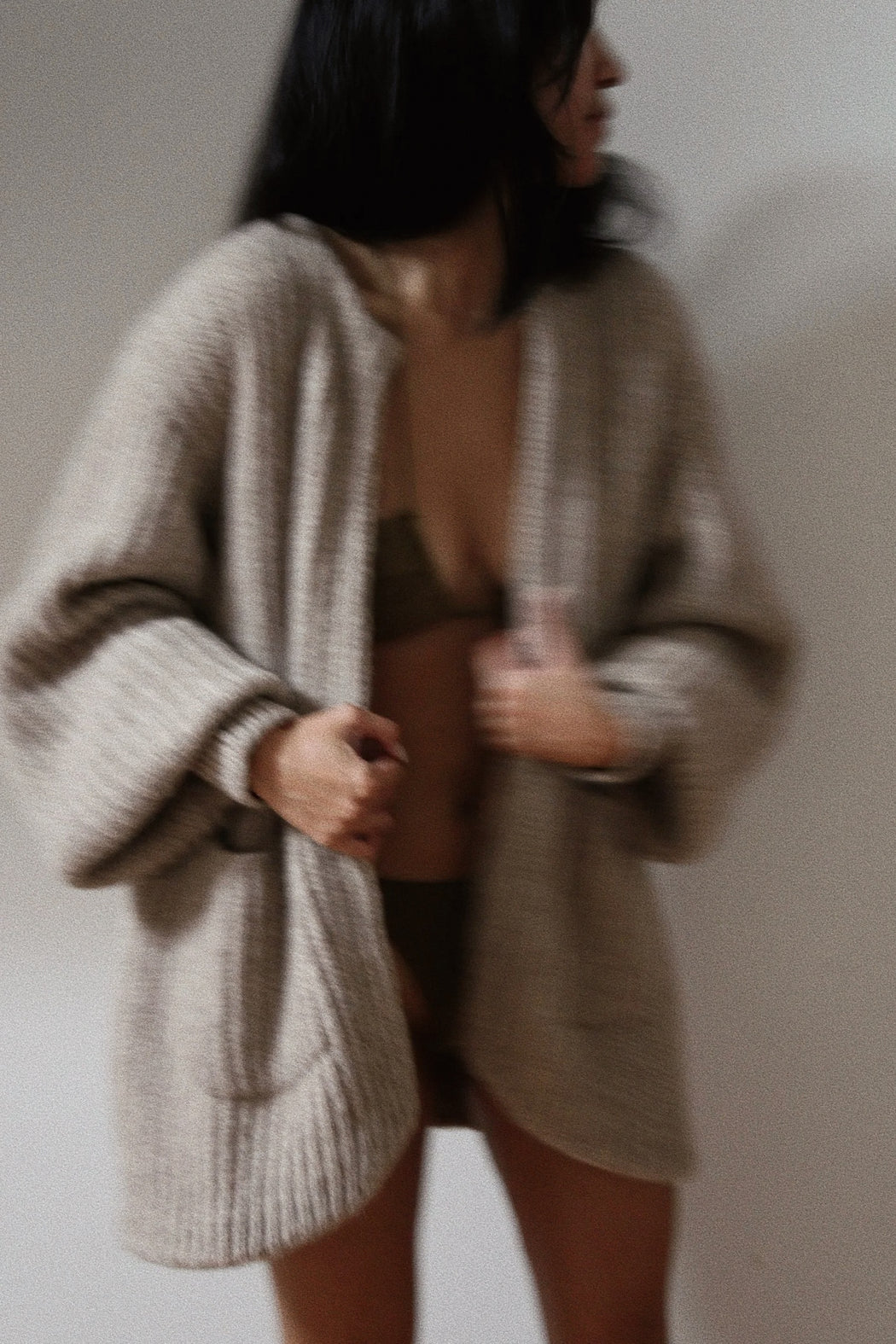 Dylan Knitted Alpaca Coat | Oat