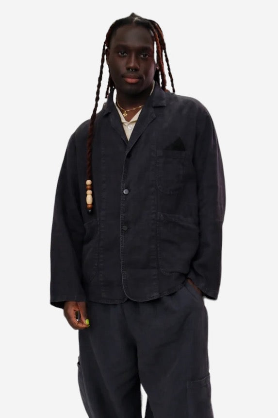 F. D. A. Linen Dinner Jacket | Black Sesame