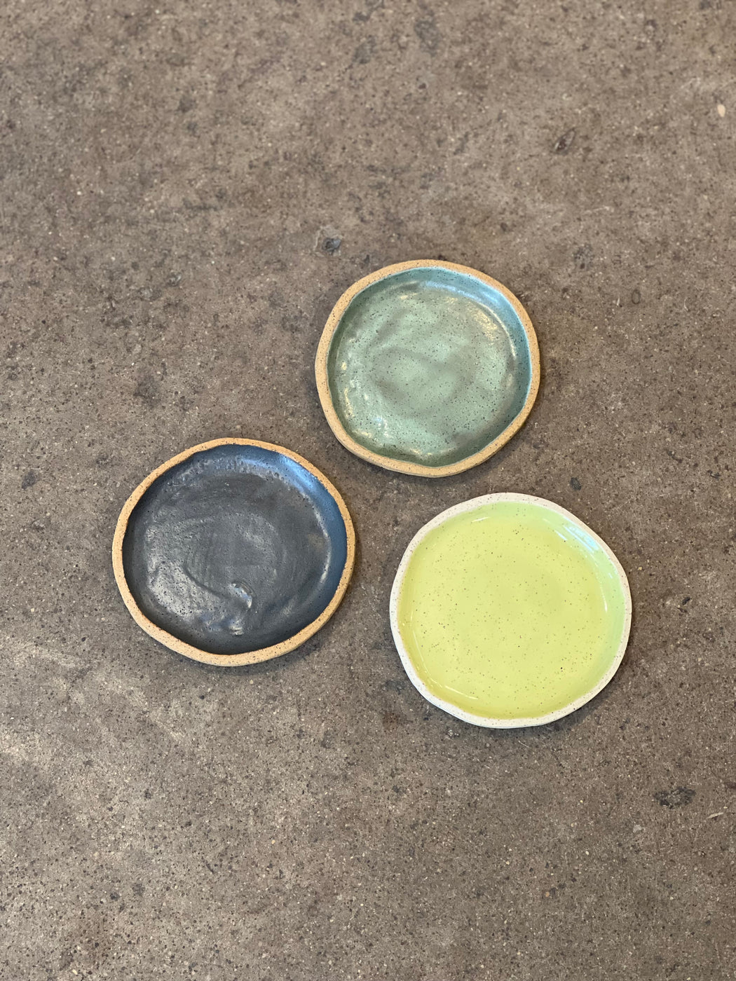 Ceramic Circle Tray | Art Deco Green