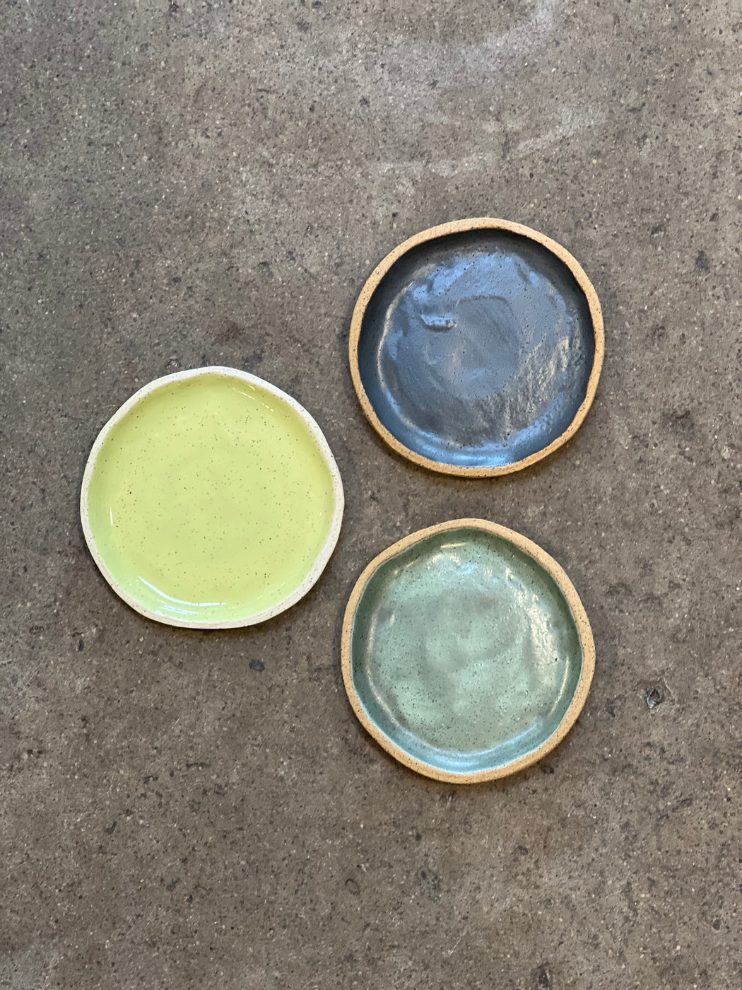 Ceramic Circle Tray | Art Deco Green