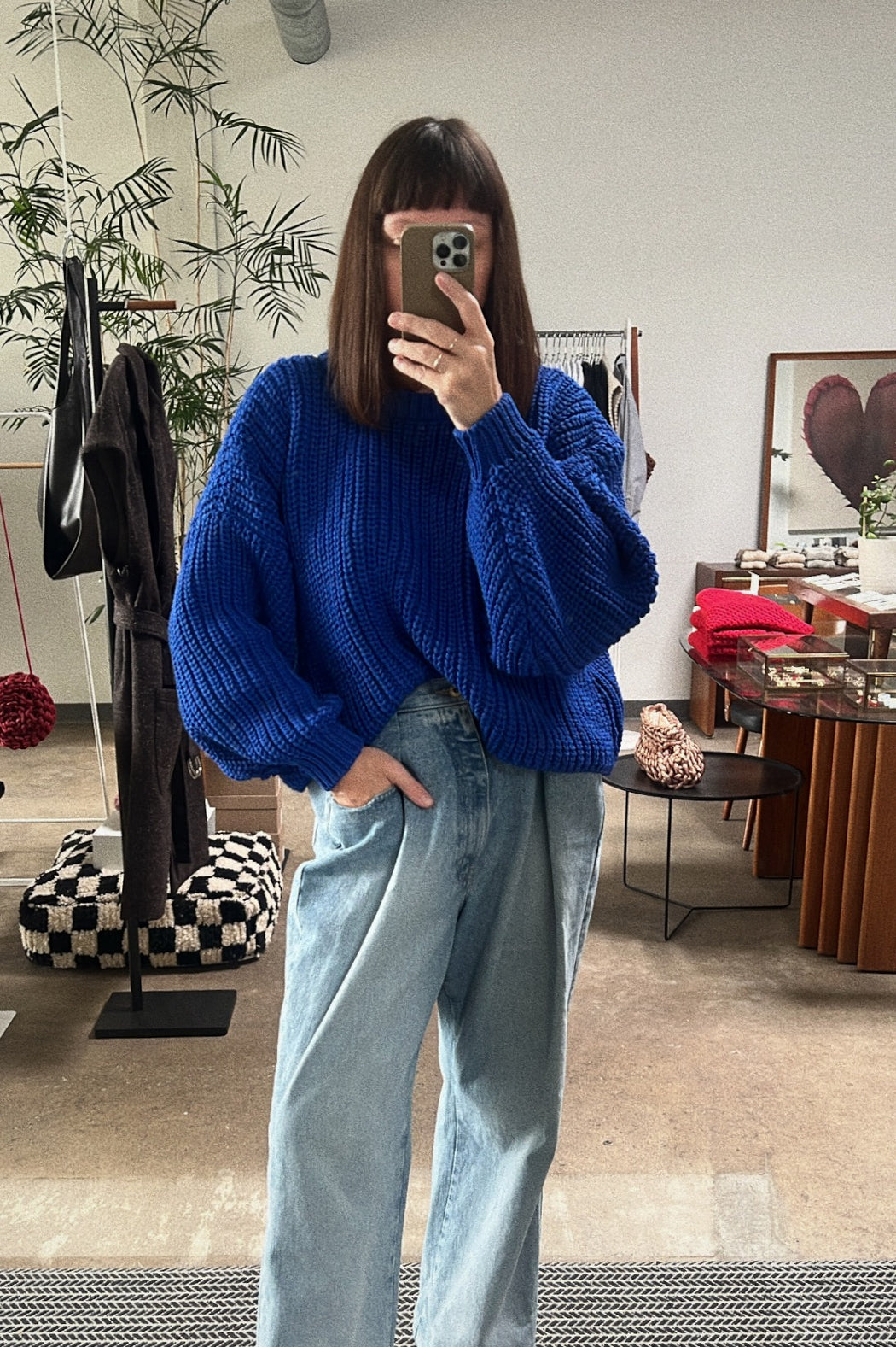 Balloon Sleeve Sweater | Sapphire