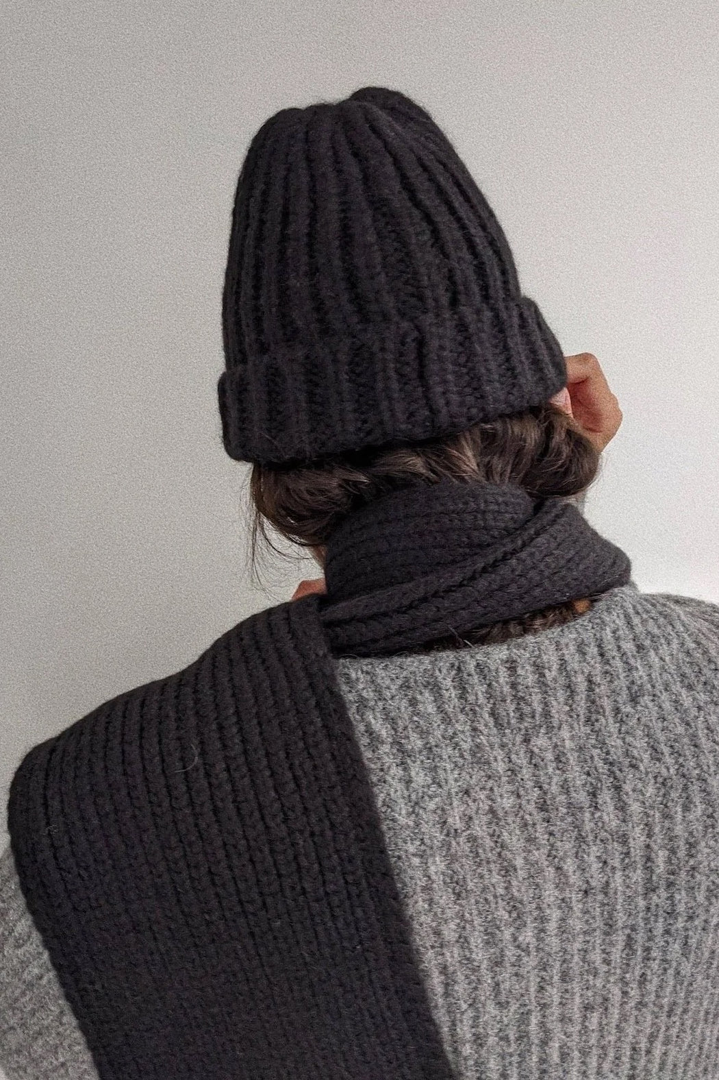 Frankie Knitted Alpaca Hat | Onyx