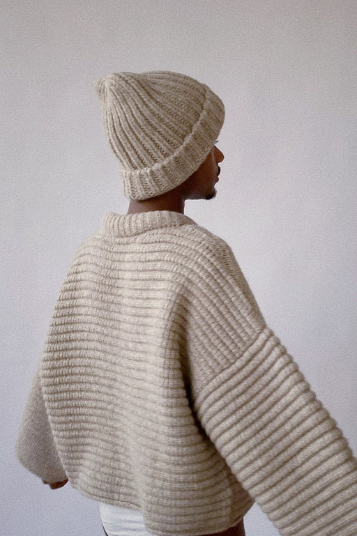 Frankie Knitted Alpaca Hat | Oat