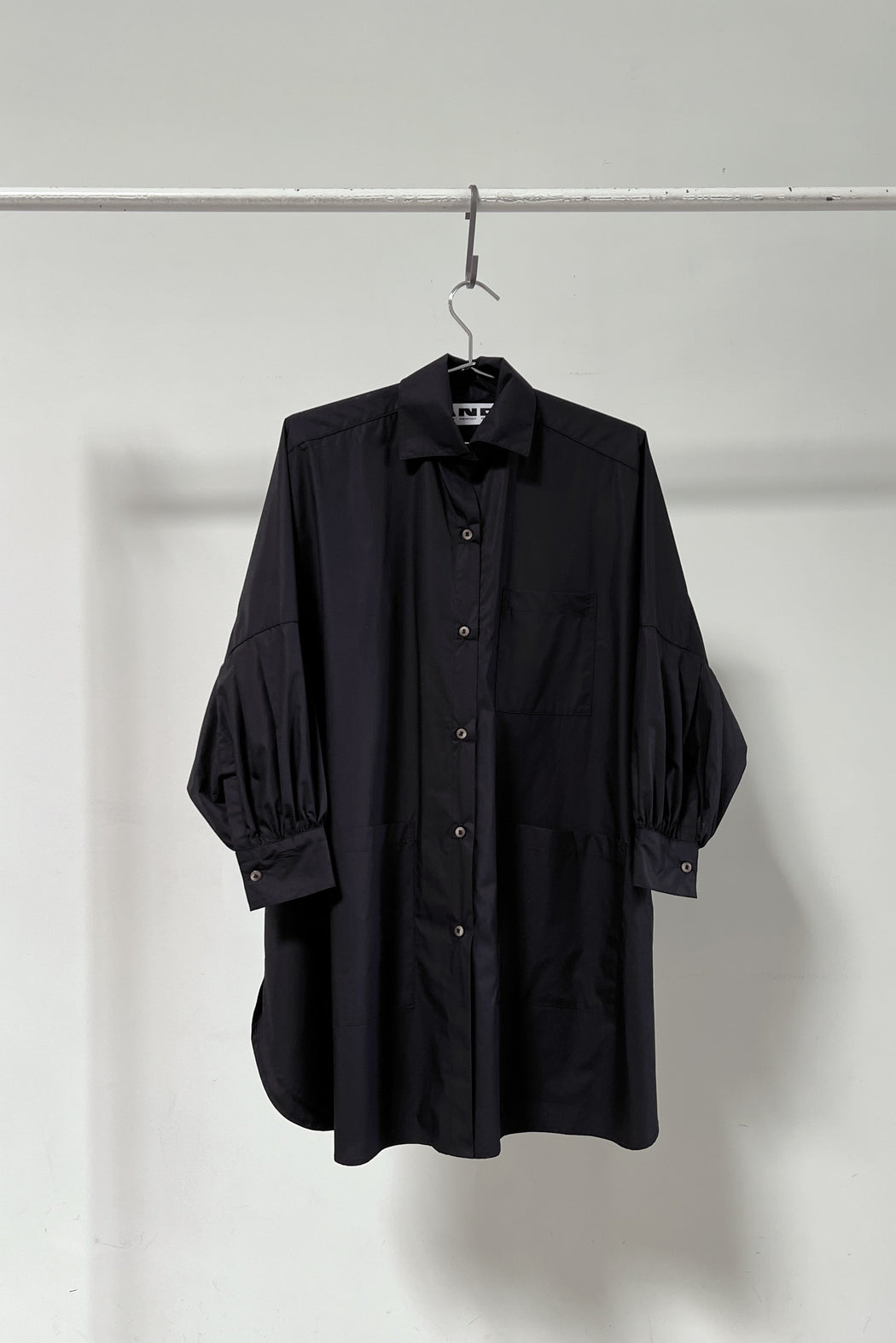 Organic Cotton Smock Blouse | Black