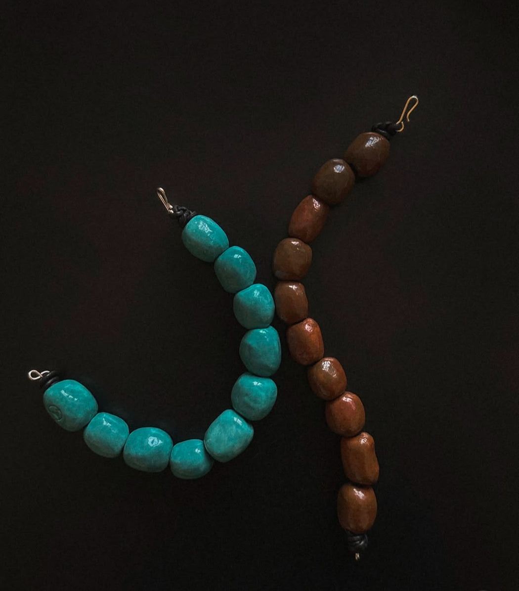 Kalamata Beaded Porcelain Bracelet | Turquoise