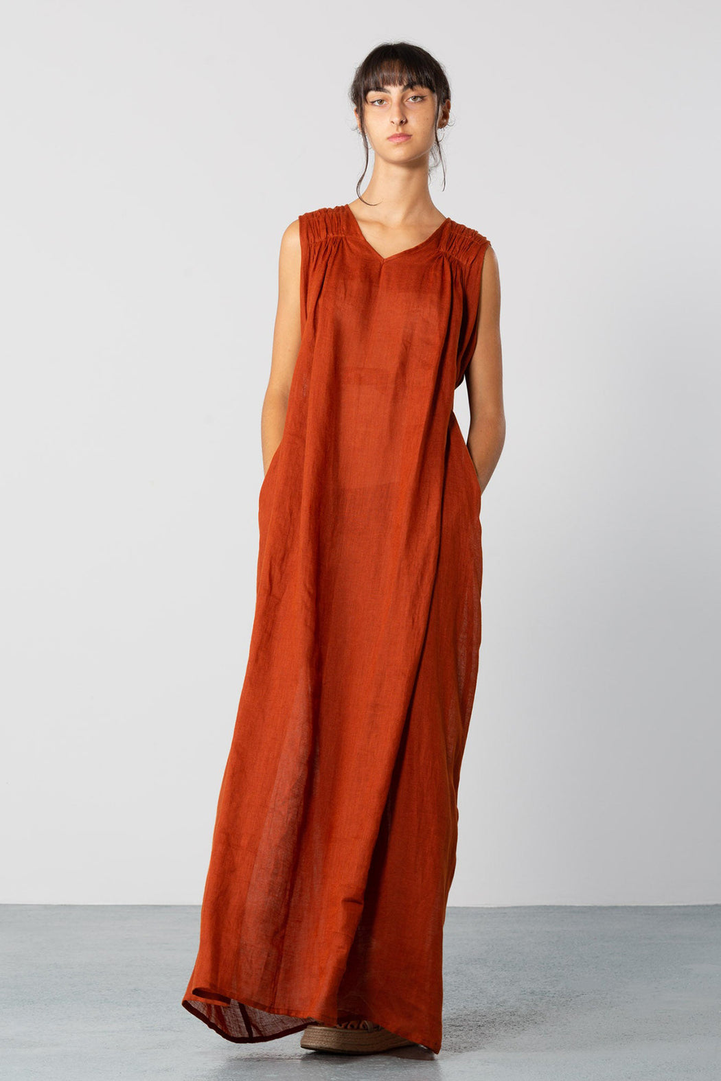 Limo | Fortuny Dress | Rust | Hazel & Rose | Minneapolis