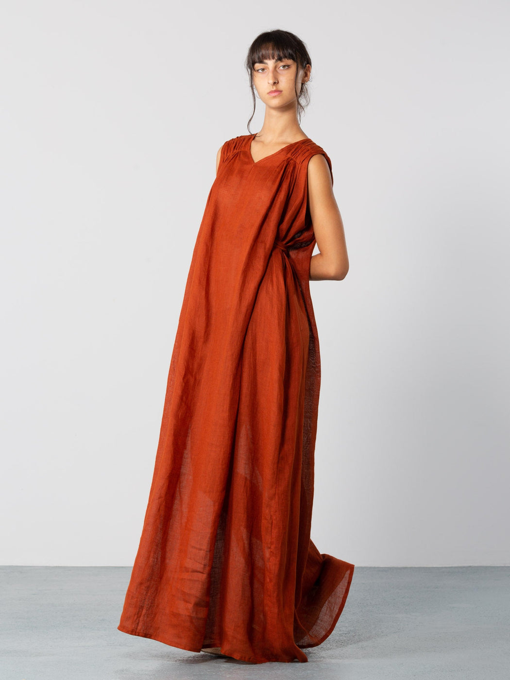 Limo | Fortuny Dress | Rust | Hazel & Rose | Minneapolis