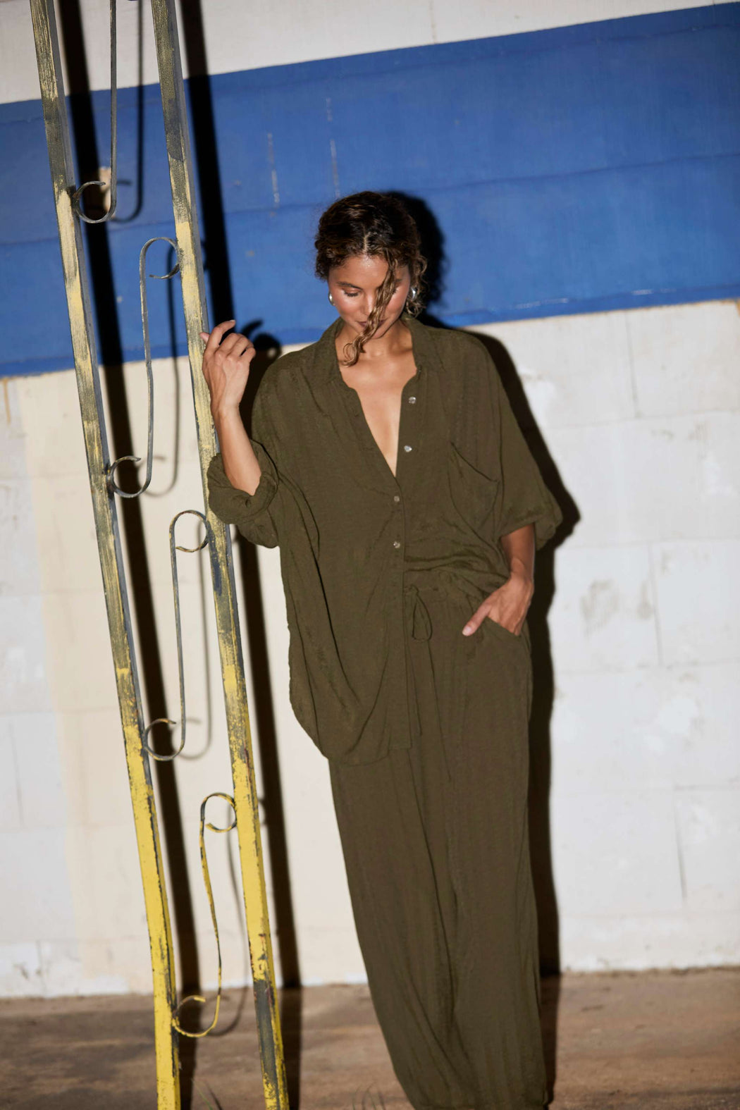 MAMENE | Cocoon Shirt in Viscose | Olive | Plus Size | Minneapolis | Minnesota