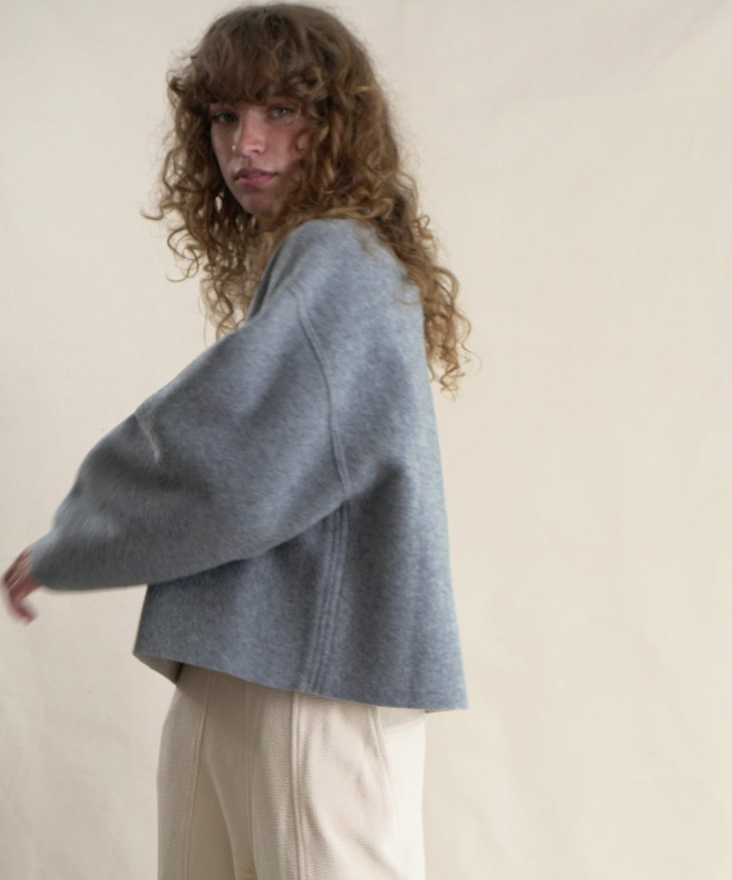 Proche | DOUBLE FACE WOOL PULLOVER | OAT + SKY | Hazel & Rose | Minneapolis