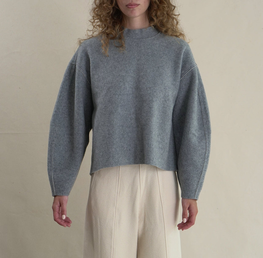 Proche | DOUBLE FACE WOOL PULLOVER | OAT + SKY | Hazel & Rose | Minneapolis