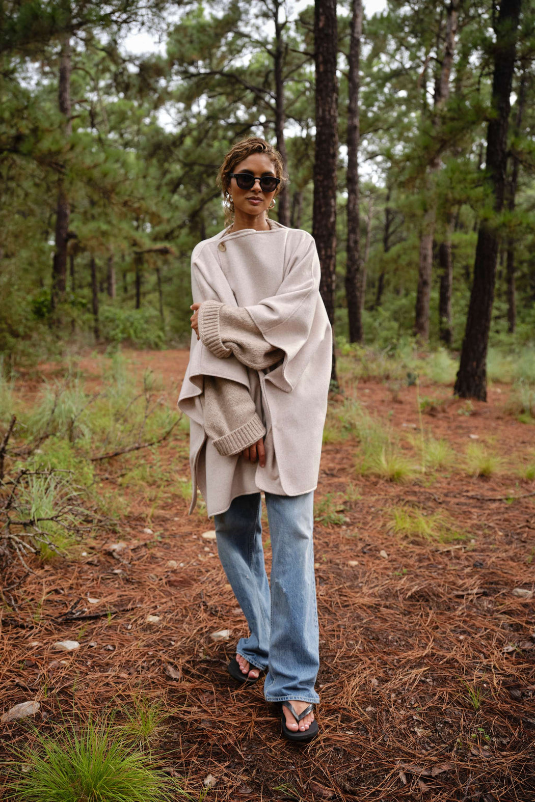 Throw On Cape | Natural