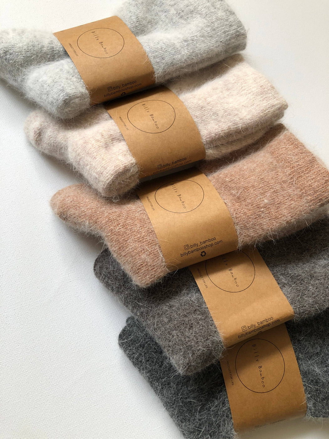 FLUFFY ANGORA SOCKS | Mushroom