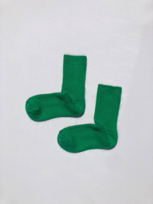 ANGORA WOOL SOCKS | Green jade