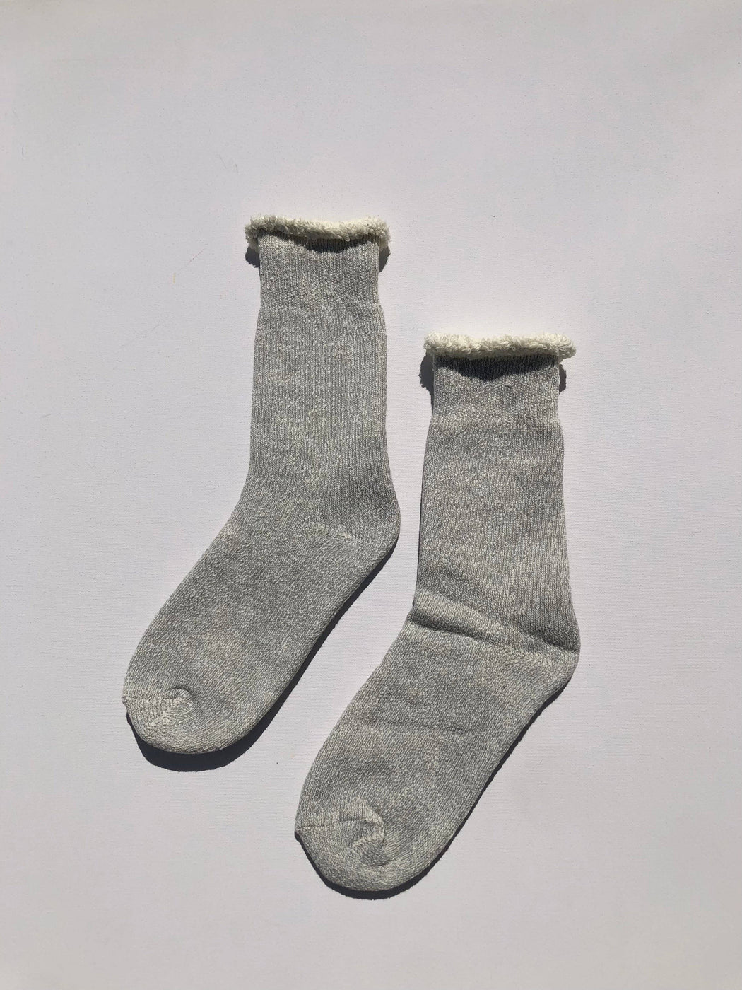 SUPER TERRY LOOP SOCKS | Light gray