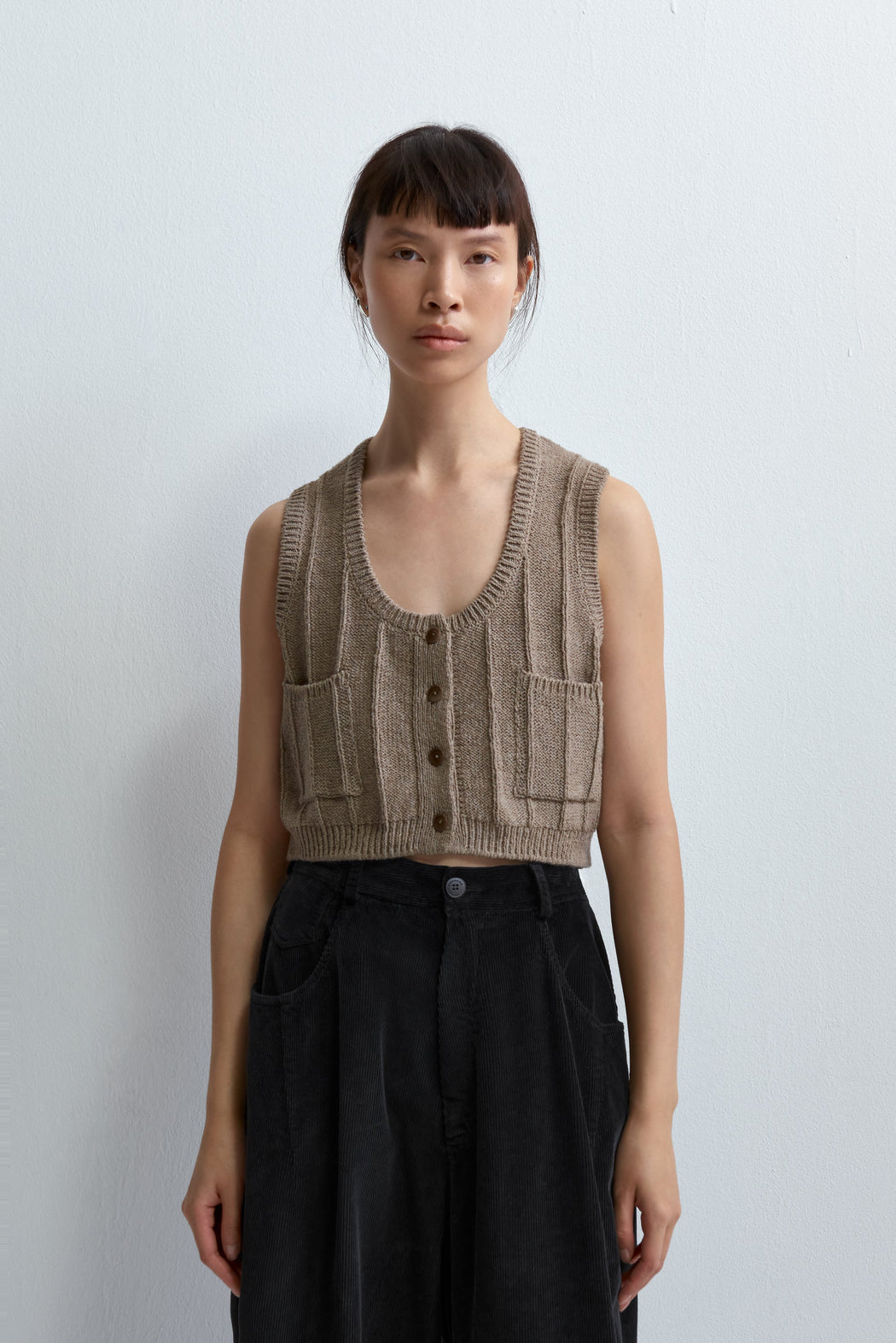 Cordera | HEATHER COTTON WAISTCOAT | TAUPE | Hazel & Rose | Minneapolis