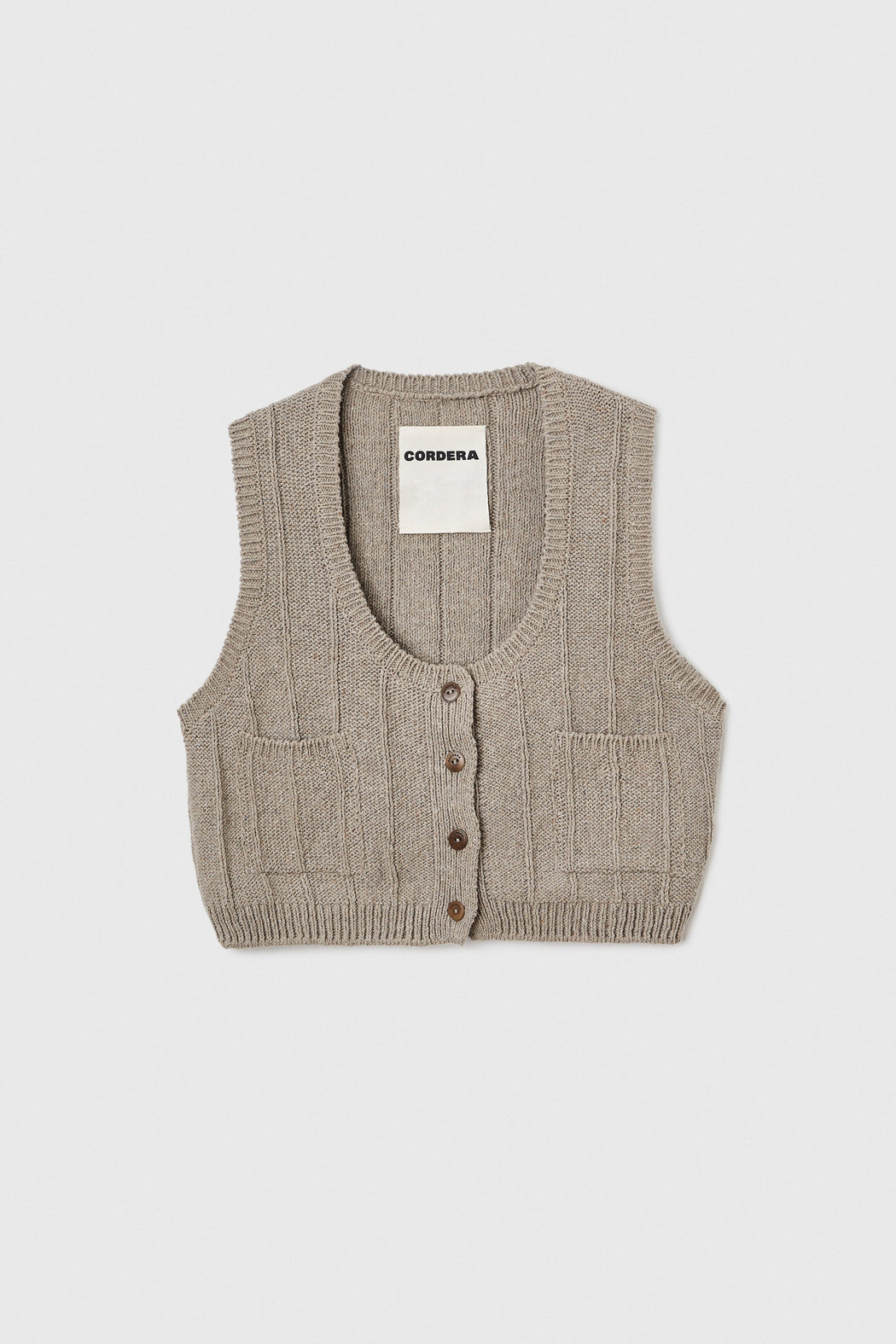 Cordera | HEATHER COTTON WAISTCOAT | TAUPE | Hazel & Rose | Minneapolis