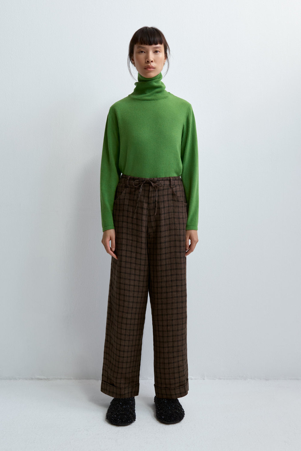 Cordera | LINEN RELAXED CHECKERED PANTS | Hazel & Rose | Minneapolis