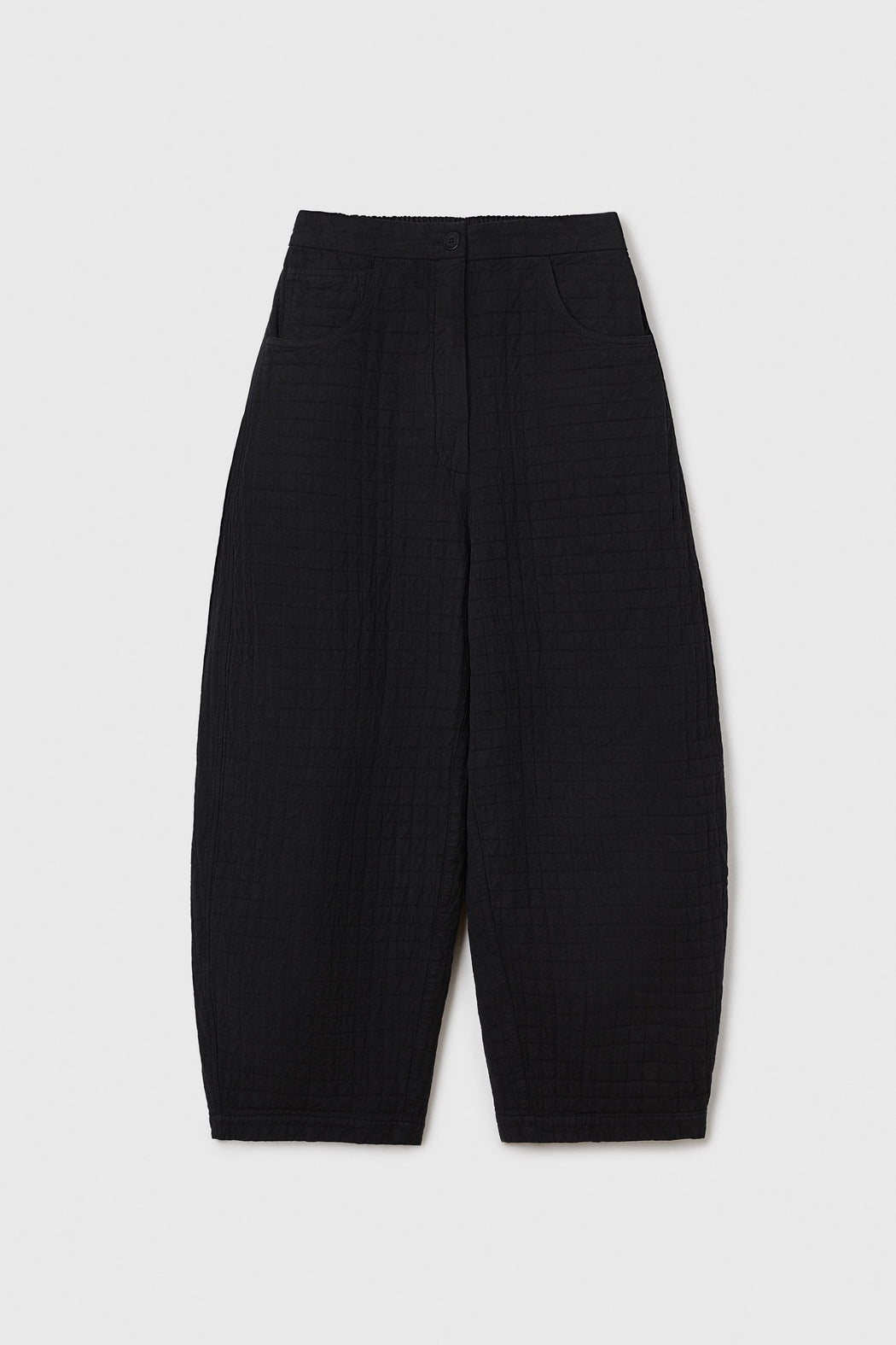 PADDED CURVED PANTS | BLACK