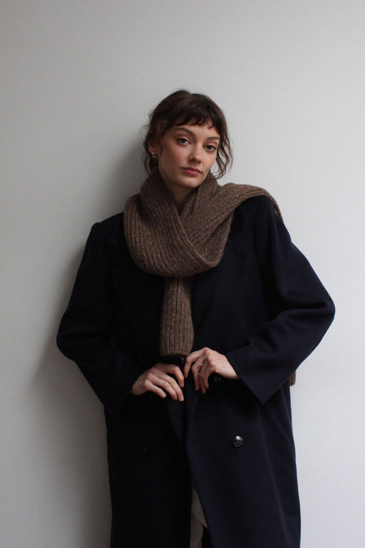 CeCe Knitted Alpaca Scarf | Umber