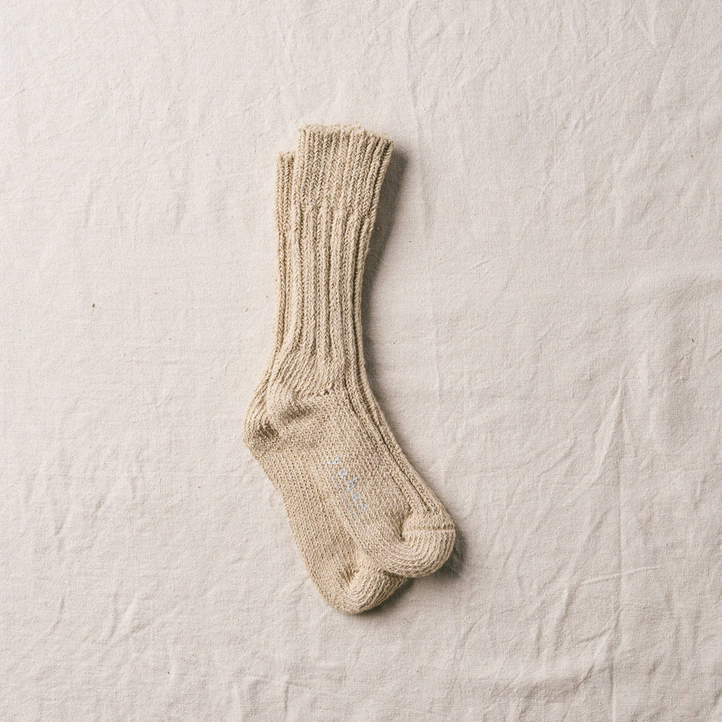 Organic Cotton Low Gauge Socks | Khaki