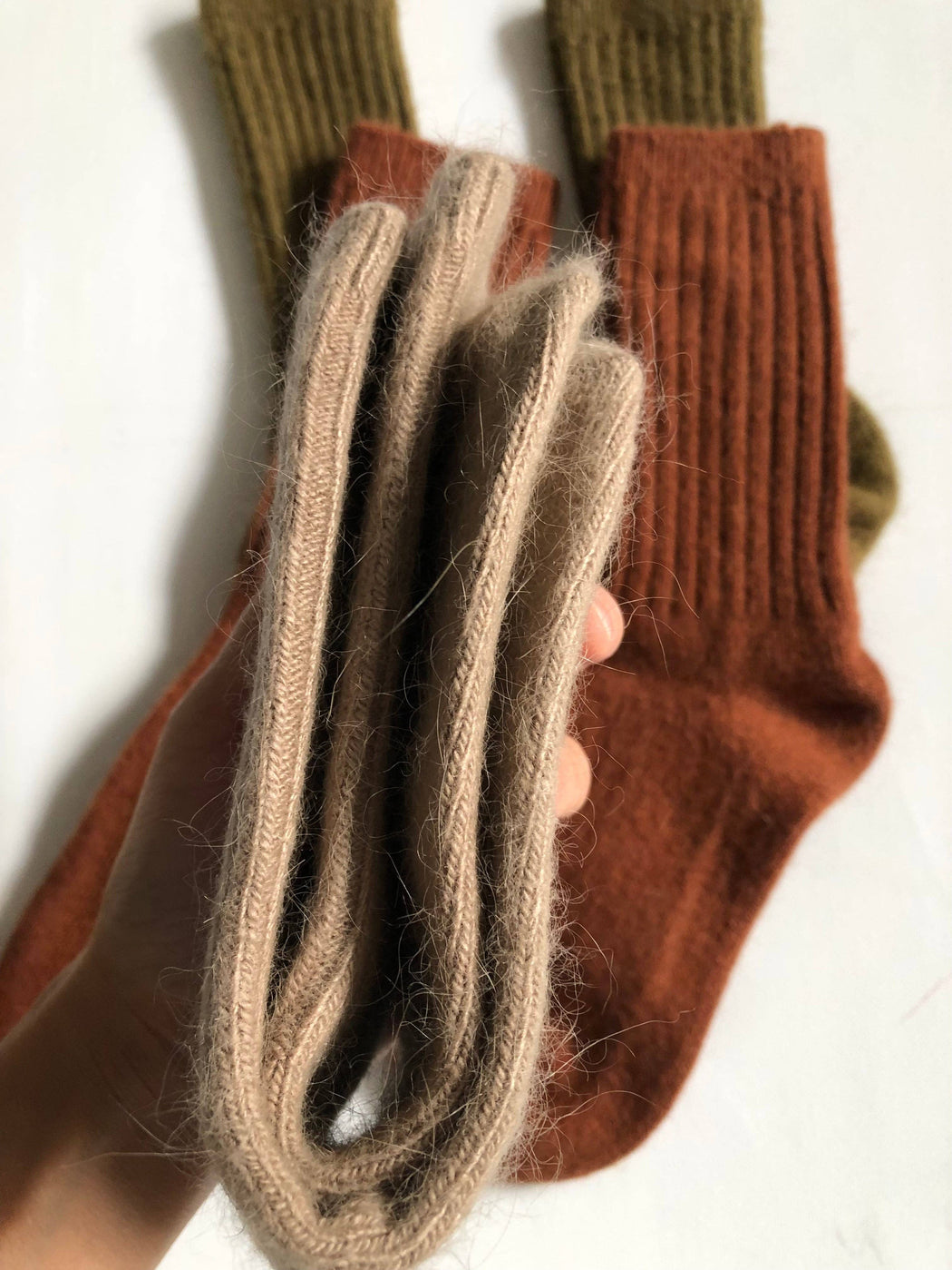 ROYAL ANGORA CABIN SOCKS | Maple