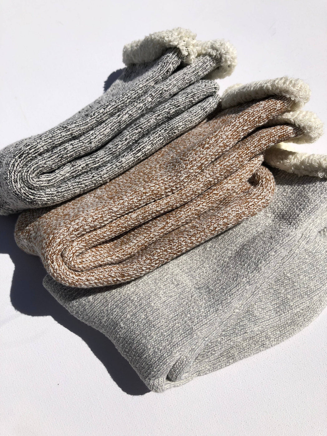 SUPER TERRY LOOP SOCKS | Light gray