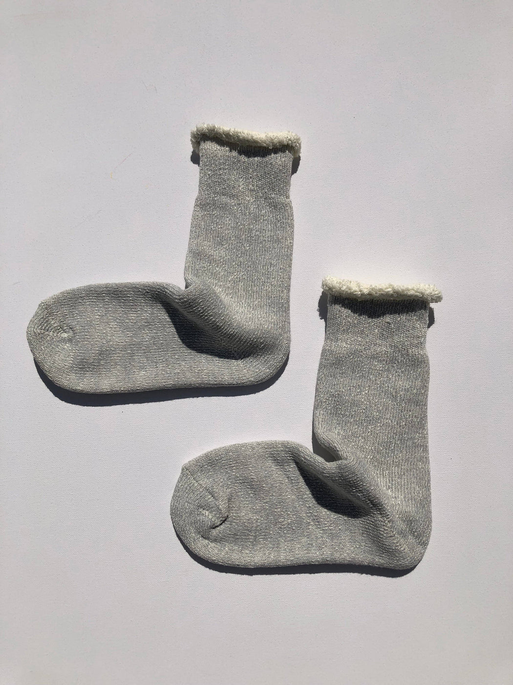 SUPER TERRY LOOP SOCKS | Light gray