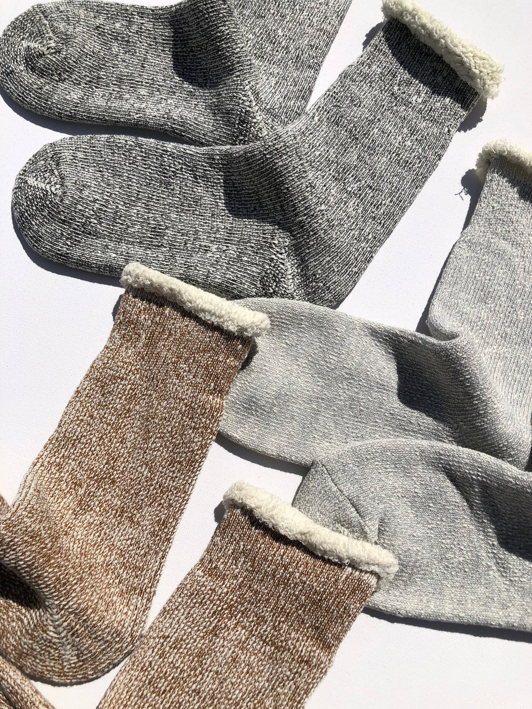 SUPER TERRY LOOP SOCKS | Light gray