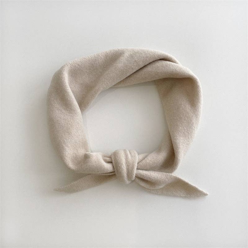 FUZZY WOOL CRAVAT SCARF | Oat