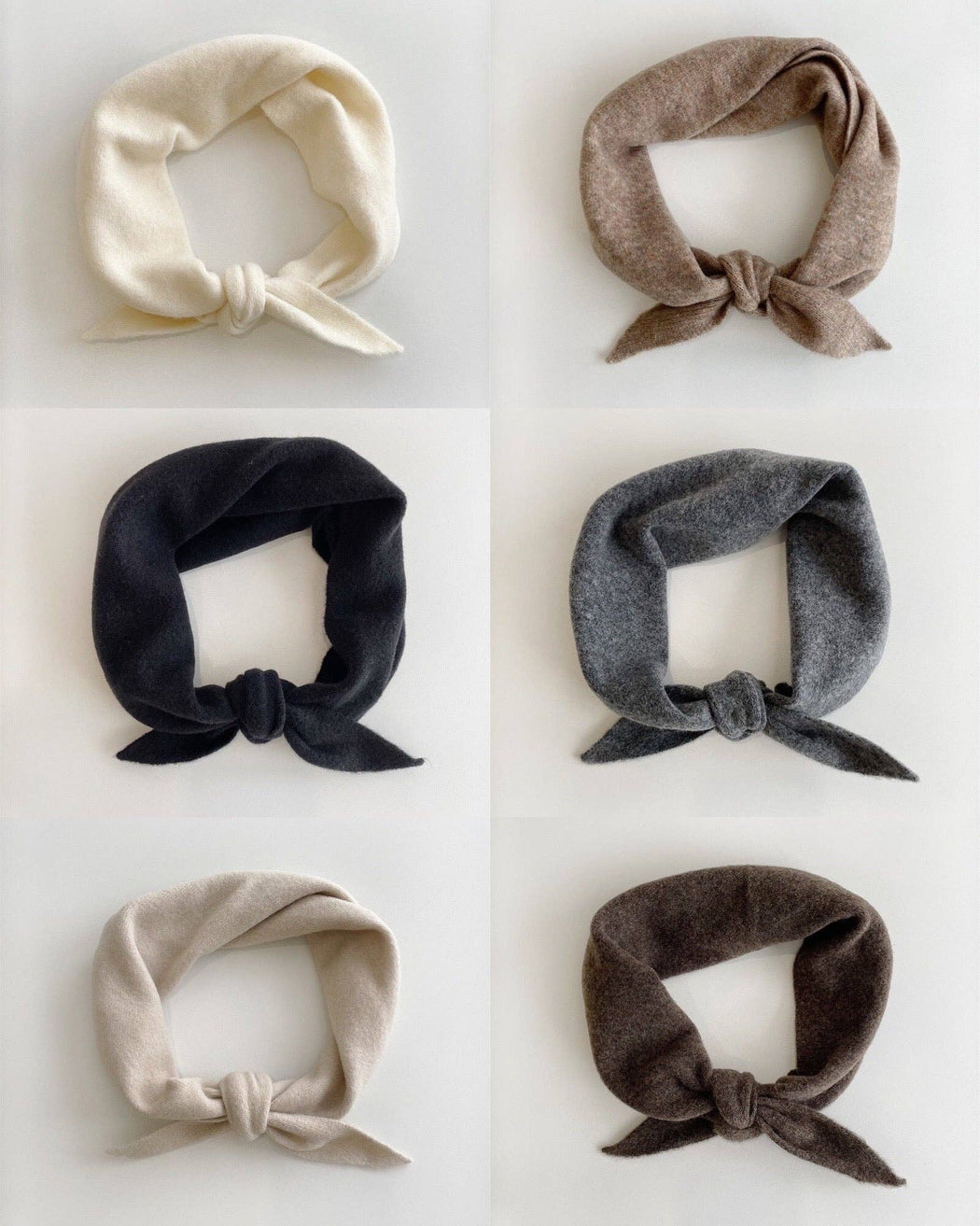 FUZZY WOOL CRAVAT SCARF | Mushroom