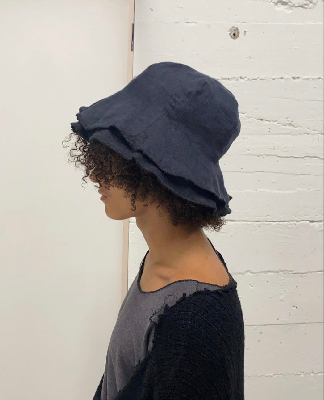 META-ISM by Denimani | DOUBLE LINEN TULIP HAT | Hazel & Rose | Minneapolis